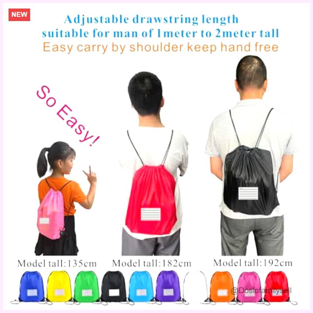 Polyester Drawstring Backpack Bulk 20 Pack For Gy… - image 7